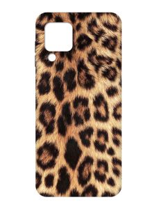 Матовий чохол з чорними боками на Samsung Galaxy M32 / A22 / M22 4G :: Леопардовий дизайн (принт 383)
