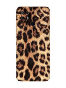 Матовий чохол з чорними боками на Xiaomi Redmi 10C :: Леопардовий дизайн (принт 383)