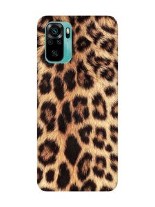 Матовий чохол з чорними боками на Xiaomi Redmi Note 10 / Note 10s :: Леопардовий дизайн (принт 383)