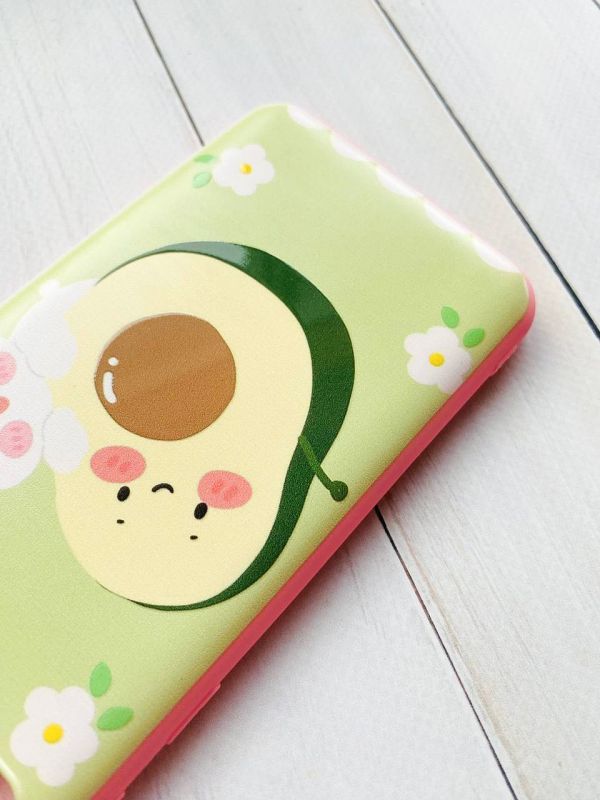 Матовий чохол з рожевими боками на Xiaomi Redmi Note 10 Pro/10 Pro Max :: Авокадо і зайченя (принт 311)