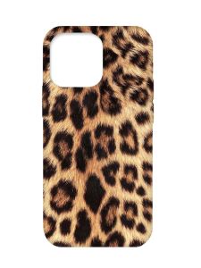 Матовий чохол з бірюзовими боками на Apple iPhone 13 Pro :: Леопардовий дизайн (принт 383)