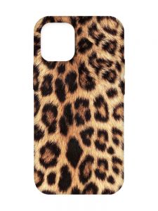 Матовий чохол з бірюзовими боками на Apple iPhone 12/12 Pro (6.1) :: Леопардовий дизайн (принт 383)