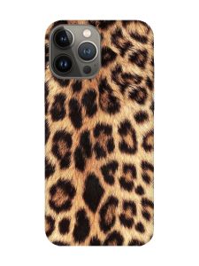 Матовий чохол з червоними боками на Apple iPhone 13 Pro :: Леопардовий дизайн (принт 383)