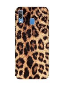 Матовий чохол з червоними боками на Samsung Galaxy A30 (2019) / A20 (2019) :: Леопардовий дизайн (принт 383)