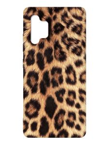 Матовий чохол з червоними боками на Samsung Galaxy A32 :: Леопардовий дизайн (принт 383)