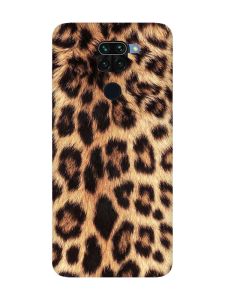 Матовий чохол з червоними боками на Xiaomi Redmi Note 9 / 10X :: Леопардовий дизайн (принт 383)