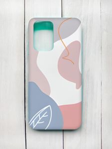 Матовий чохол з бірюзовими боками на Xiaomi Redmi 10 :: Кольоровий фон (принт 61)