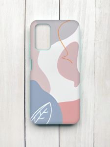 Матовий чохол з бірюзовими боками на Xiaomi Redmi 9T :: Кольоровий фон (принт 61)