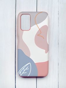 Матовий чохол з червоними боками на Xiaomi Redmi 9T :: Кольоровий фон (принт 61)