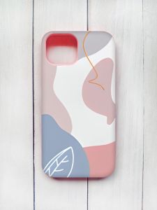 Матовий чохол з рожевими боками на iPhone 15 :: Кольоровий фон (принт 61)