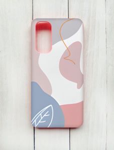 Матовий чохол з рожевими боками на Samsung Galaxy M54 :: Кольоровий фон (принт 61)