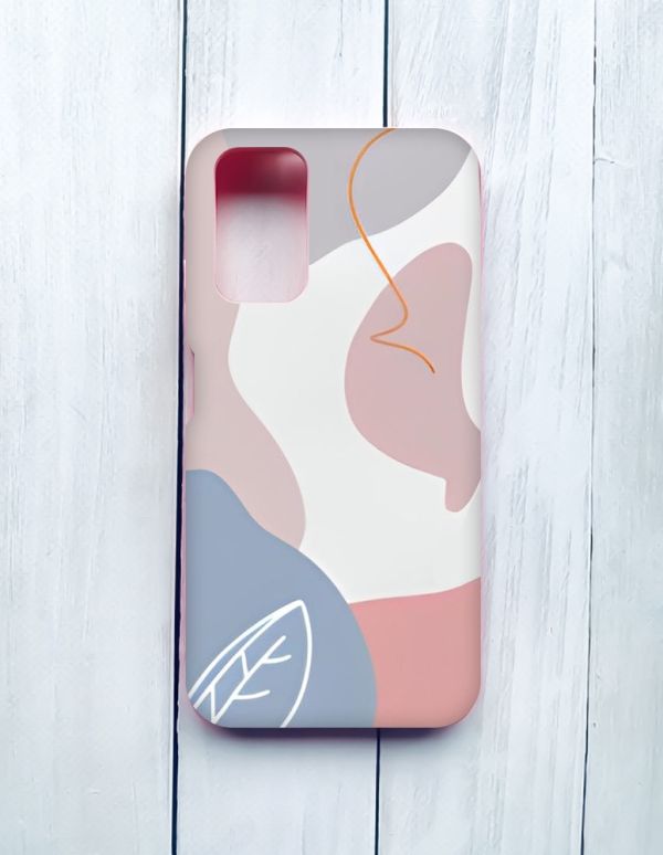 Матовий чохол з рожевими боками на Xiaomi Redmi 9T :: Кольоровий фон (принт 61)