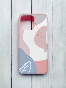 Матовий чохол з рожевими боками на iPhone 15 Pro Max :: Кольоровий фон (принт 61)