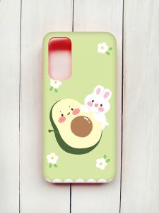 Матовий чохол з рожевими боками на Samsung Galaxy A15 (A155) :: Авокадо і зайченя (принт 311)