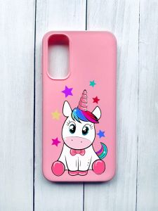 Матовий чохол на Samsung Galaxy A24 Рожевий :: Єдиноріг (принт 102)