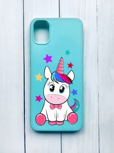 Матовий чохол для Samsung Galaxy A51 (2020)/A515 Бірюзовий :: Єдиноріг (принт 102)