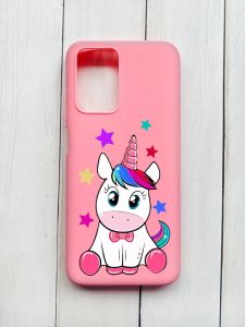 Матовий чохол на Xiaomi Redmi 10 Рожевий :: Єдиноріг (принт 102)
