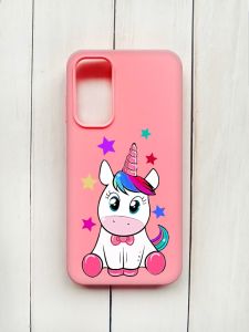 Матовий чохол на Samsung Galaxy A15 (A155) Рожевий :: Єдиноріг (принт 102)