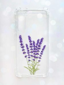 Чохол з потовщеними кутами на Samsung Galaxy S23 Plus :: Лаванда (принт 28)