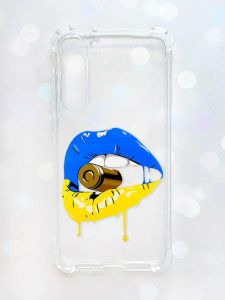 Чохол з потовщеними кутами на Samsung Galaxy S23 Plus :: Губи і патрон (принт 264)