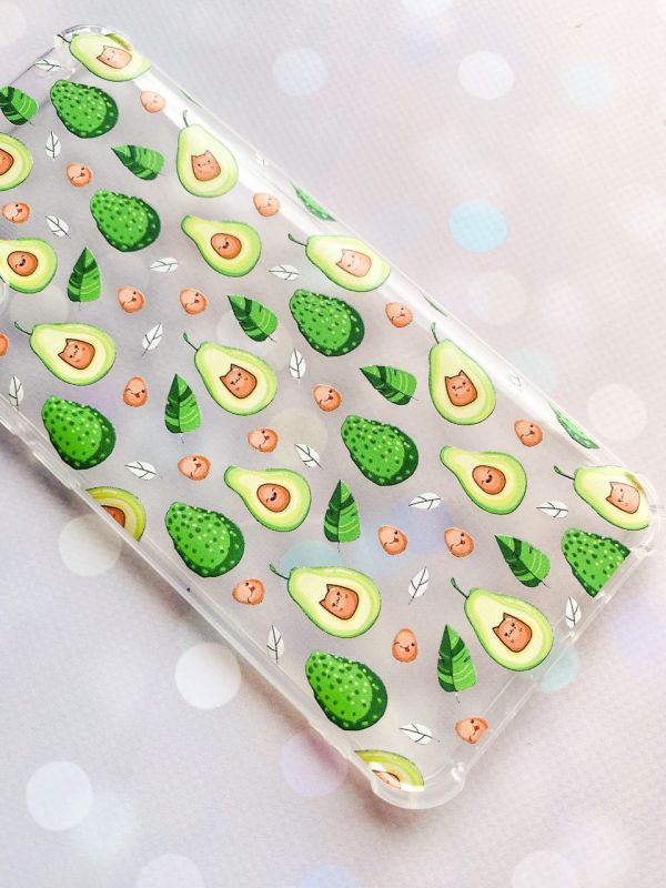 Чохол з потовщеними кутами на Samsung Galaxy S23 Plus :: Авокадо з котиками (принт 301)