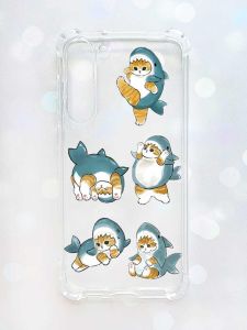 Чохол з потовщеними кутами на Samsung Galaxy S23 Plus :: Котики акули (принт 381)