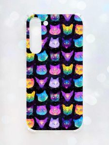 Чохол з потовщеними кутами на Samsung Galaxy S23 Plus :: Котики Фон (принт 362)