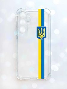 Чохол з потовщеними кутами на Samsung Galaxy S23 FE :: Стрічка Україна (принт 253)