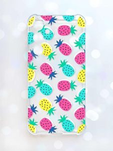 Чохол з потовщеними кутами на Samsung Galaxy S23 FE :: Різнокольорові ананаси (принт 346)