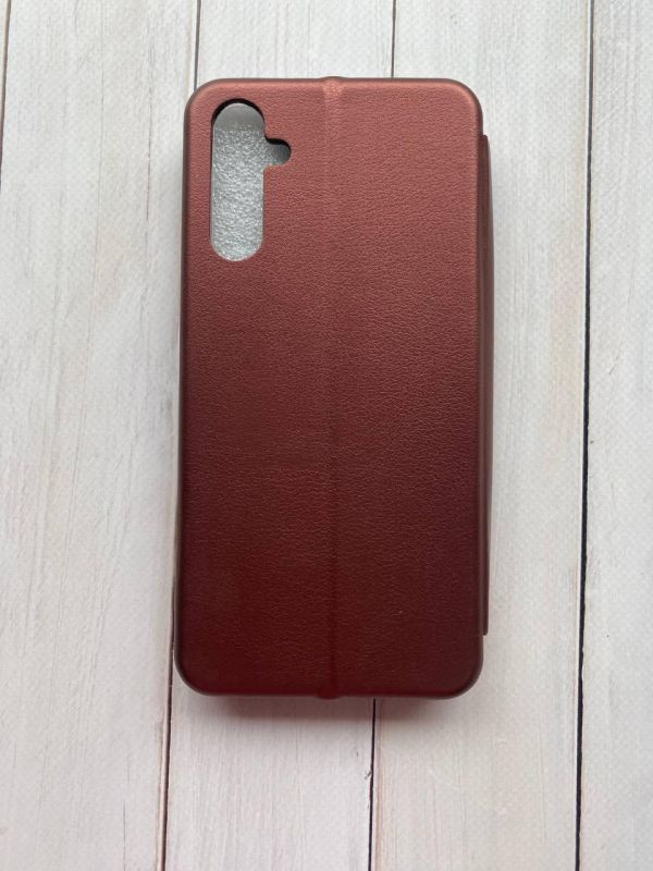 Чохол-книжка з малюнком для Samsung Galaxy A15 (A155) Бордовий :: Квіткова ідилія (принт 382)