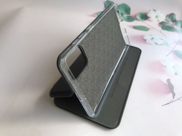 Чохол-книжка з малюнком для Samsung Galaxy A71 (A715) Чорний :: Квіткова ідилія (принт 382)