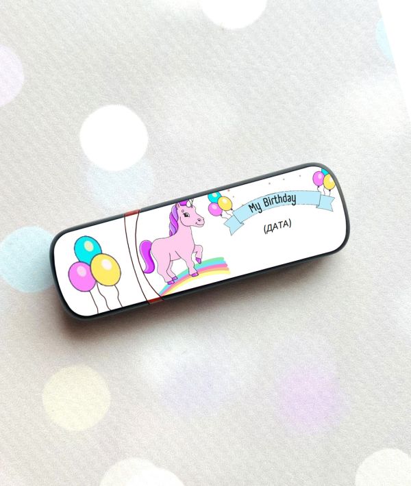Іменна флешка з логотипом на 64GB (дизайн 87)