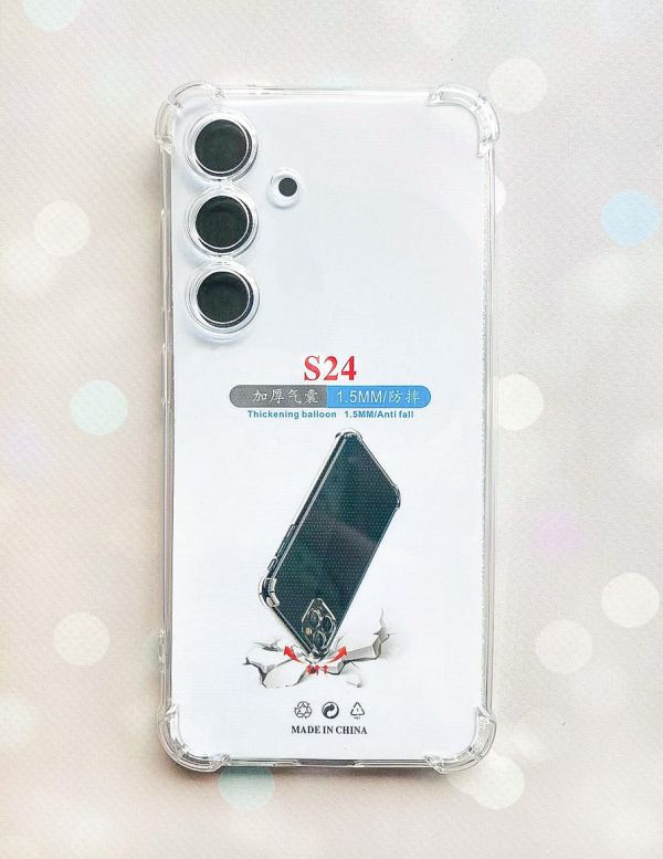 Прозорий чохол з потовщеними кутами на Samsung Galaxy S24