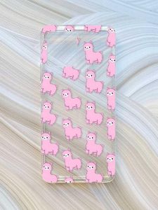 Прозорий чохол на Motorola Moto G72 :: Лами рожеві (принт 101)