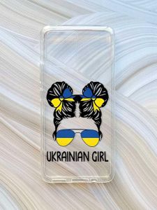 Прозорий чохол на Motorola Moto G72 :: Українська дівчина (принт 113)