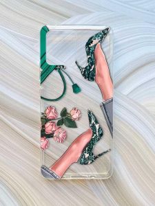 Прозорий чохол на Motorola Moto G72 :: Туфельки і квіти (принт 225)
