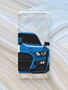 Прозорий чохол на Motorola Moto G72 :: Авто синє (принт 229)