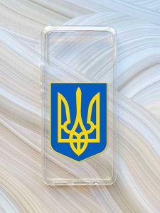 Прозорий чохол на Motorola Moto G72 :: Тризуб Україна (принт 256)