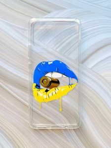 Прозорий чохол на Motorola Moto G72 :: Губи і патрон (принт 264)