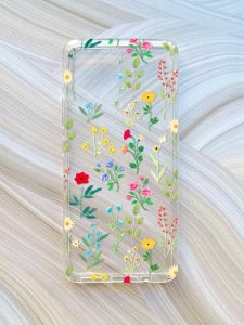 Прозорий чохол на Motorola Moto G72 :: Квітковий фон (принт 269)