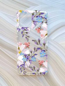 Прозорий чохол на Motorola Moto G72 :: Квітковий малюнок (принт 272)