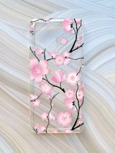 Прозорий чохол на Motorola Moto G72 :: Квітуча сакура (принт 282)