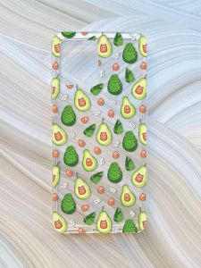 Прозорий чохол на Motorola Moto G72 :: Авокадо з котиками (принт 301)