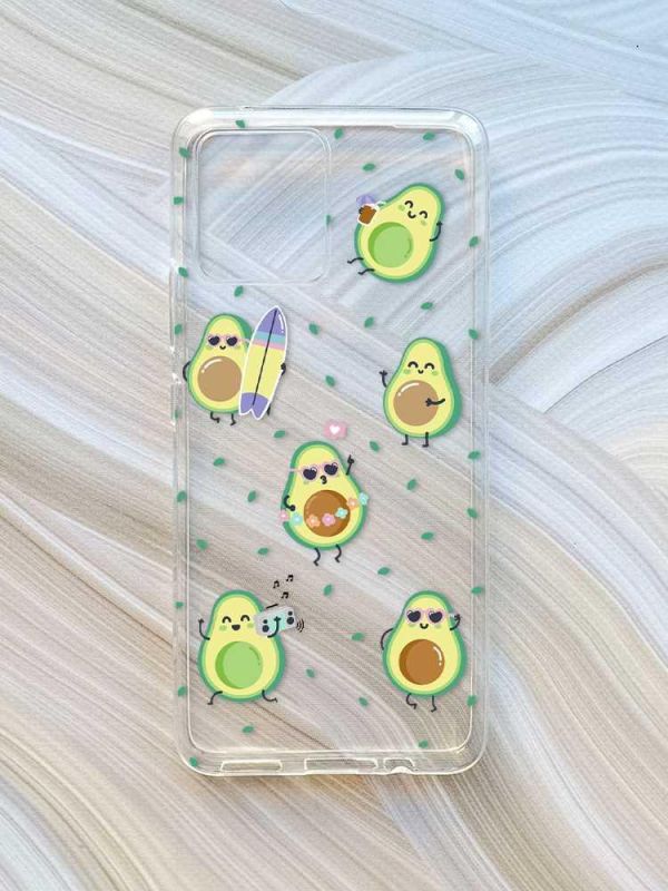 Прозорий чохол на Motorola Moto G72 :: Авокадо на відпочинку (принт 302)