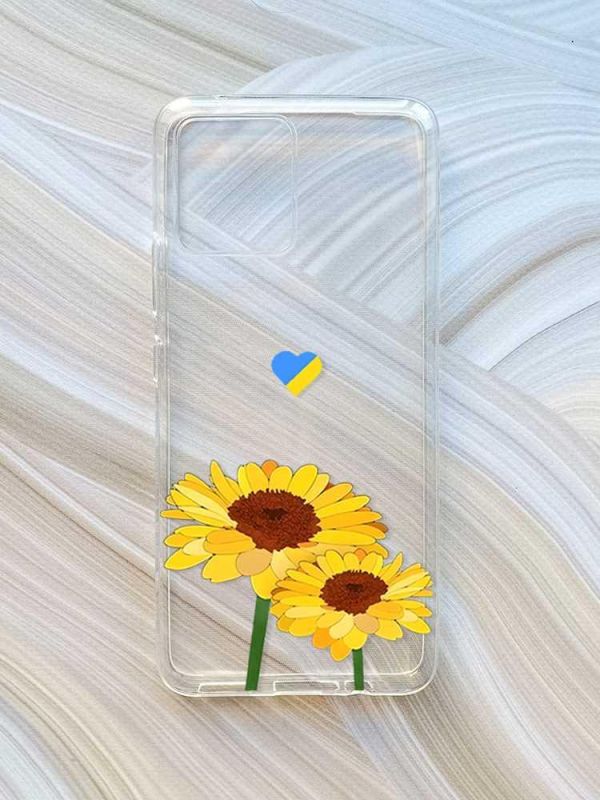 Прозорий чохол на Motorola Moto G72 :: Жовті квіти (принт 364)