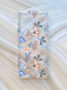 Прозорий чохол на Motorola Moto G72 :: Квітковий фон (принт 371)