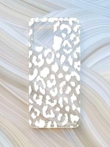 Прозорий чохол на Motorola Moto G72 :: Леопардовий принт Білий (принт 375)