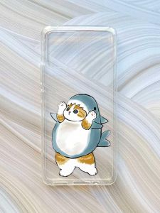 Прозорий чохол на Motorola Moto G72 :: Котик акула (принт 379)