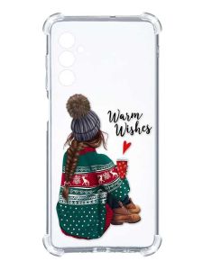 Чохол з потовщеними кутами на Samsung Galaxy S24 :: Дівчина з кавою (принт 136)