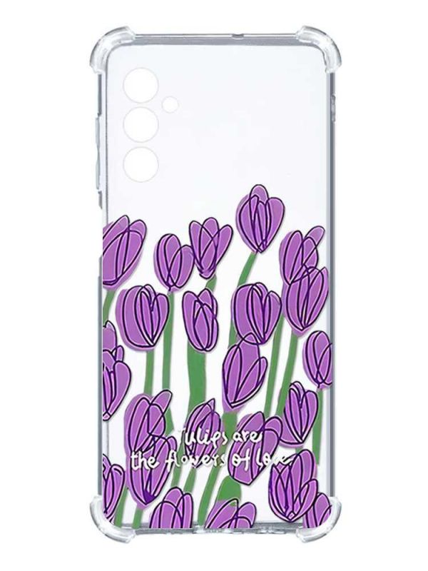 Чохол з потовщеними кутами на Samsung Galaxy S24 :: Тюльпани (принт 265)